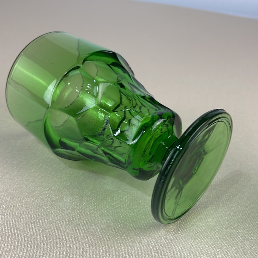 Vintage Green Viking Georgian Pedestal Glasses (set of 2) - Picture 7 of 11